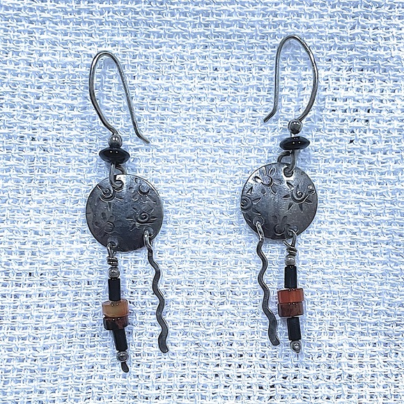 Southwestern Style Pamela Worthington Silver Earrings - Picture 6 of 6